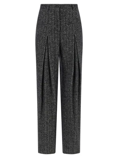 Dolce & Gabbana Striped Wool Pants In Multi