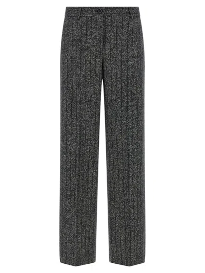 Dolce & Gabbana Women Striped Wool Pants In Multi
