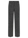 Dolce & Gabbana Wool Trousers With Textured Fabric And Pockets In Gray