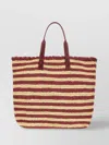 Dolce & Gabbana Striped Woven Tote Bag