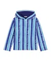 Dolce & Gabbana Striped Zip-up Hoodie In Blue
