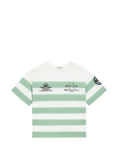 Dolce & Gabbana Kids' Striped-pattern T-shirt In White