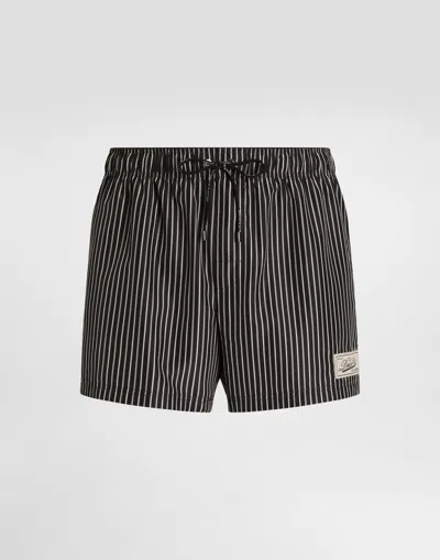 Dolce & Gabbana Stripe-print Short Swim Boxers In Multi