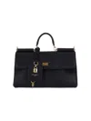 Dolce & Gabbana Structured Black Calfskin Handbag