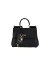 Dolce & Gabbana Structured Black Calfskin Leather Handbag