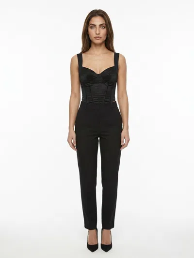 Dolce & Gabbana Structured Corset Bodysuit In Black