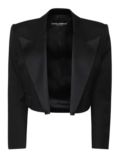 DOLCE & GABBANA STRUCTURED CROPPED JACKET