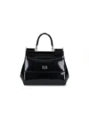 Dolce & Gabbana Sicily Kim Animalier Print Medium Leather Bag In Black