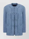 Dolce & Gabbana Structured Jacket With Frayed Hem And Button Detailing