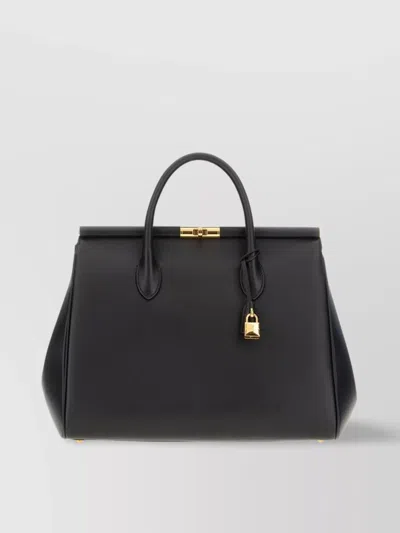 Dolce & Gabbana Structured Leather Shoulder Bag Padlock