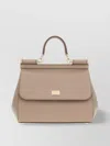 Dolce & Gabbana Structured Top Handle Handbag With Gold-tone Hardware