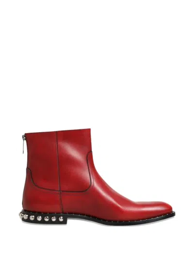 Dolce & Gabbana Studded Chelsea Short Ankle Boots Shoes In Multi