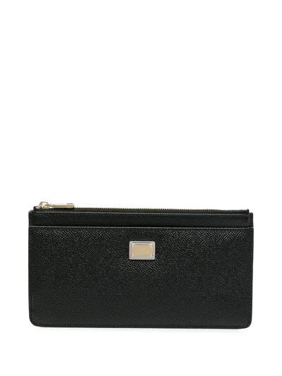 Dolce & Gabbana Stylish And Practical Leather Card Case For Women In Black
