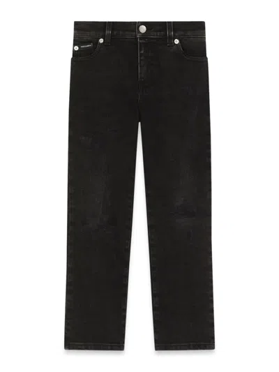 Dolce & Gabbana Stylish Boys' Trousers With 5 Pockets In Black