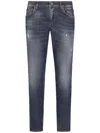 Dolce & Gabbana Regular-fit Blue Wash Stretch Jeans In Blue