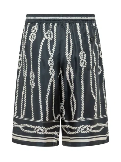 Dolce & Gabbana Stylish Fall Mini Shorts In Corde F.blu Navy