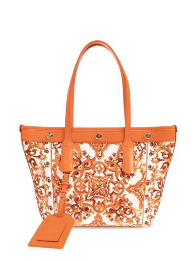 Dolce & Gabbana Stylish Handbag With Customization - H30 X W33 X D12 Cm In Orange