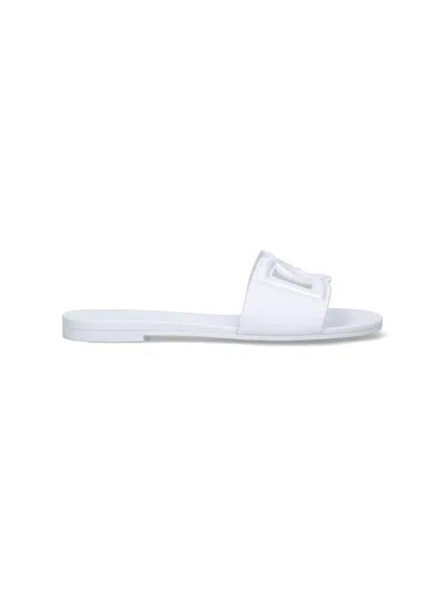 Dolce & Gabbana Stylish Heel Sandals With 2 Cm Heel For Women In White
