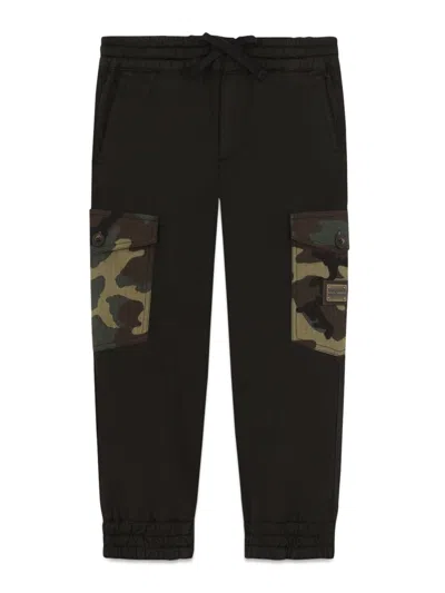Dolce & Gabbana Stylish Kids' Cotton Trousers - Ss22 Collection In Black