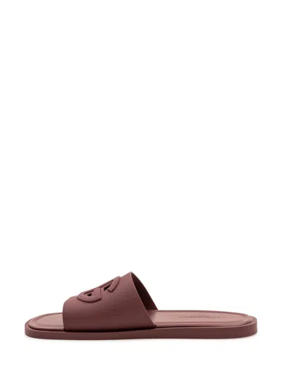 Dolce & Gabbana Stylish Mini Sandals For The Season In Burgundy