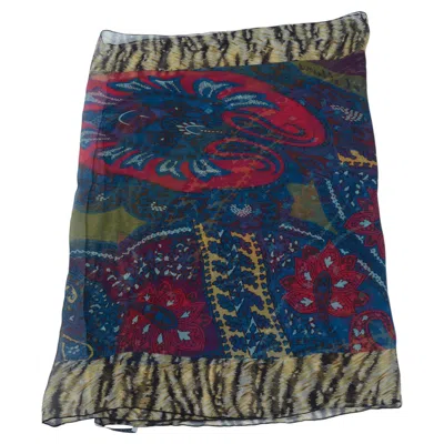 Pre-owned Dolce & Gabbana 's Stylized Floral Bouquets Framed By A Classic Leopard Border In Black