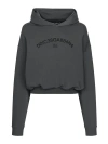 Dolce & Gabbana Cropped Hoodie In Grey