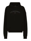 Dolce & Gabbana Cotton Sweatshirt With Frontal Logo In Black