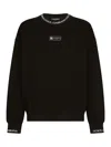 Dolce & Gabbana Logo-print Cotton-blend Sweatshirt In Black