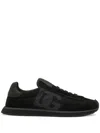 Dolce & Gabbana Suede And Mesh Dg Cushion Sneakers In Black