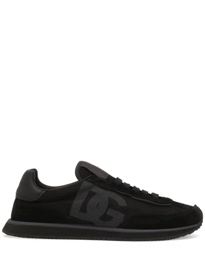 DOLCE & GABBANA DOLCE & GABBANA SUEDE AND MESH DG CUSHION SNEAKERS SHOES