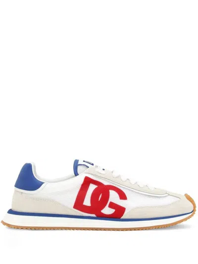 DOLCE & GABBANA DOLCE & GABBANA SUEDE AND MESH DG CUSHION SNEAKERS SHOES