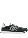 Dolce & Gabbana Multicolor Suede And Mesh Dg Aria Sneakers In Green