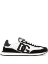 Dolce & Gabbana Suede And Mesh Dg Cushion Sneakers Shoes In Black