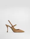 Dolce & Gabbana Suede And Nappa Leather Slingback In Multi