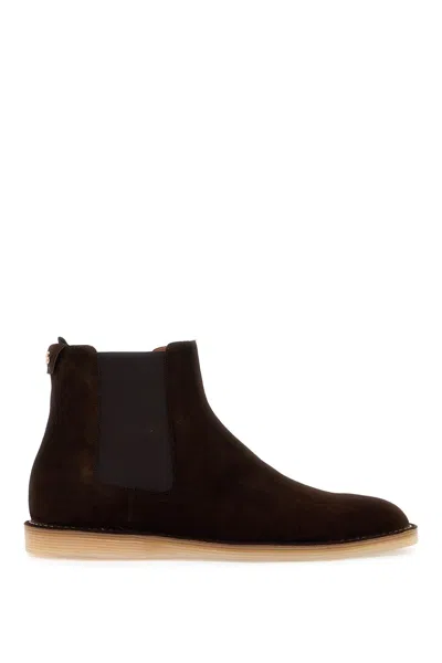 Dolce & Gabbana Stivaletti In Suede In Marrone