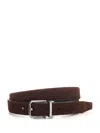 Dolce & Gabbana Man Belt Chocolate Brown Size 34 Calfskin In Brown