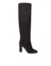 Dolce & Gabbana Chain-embellished Block-heel Boots In Black
