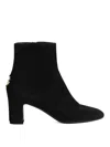 Dolce & Gabbana Suede Leather Ankle Boots In Black