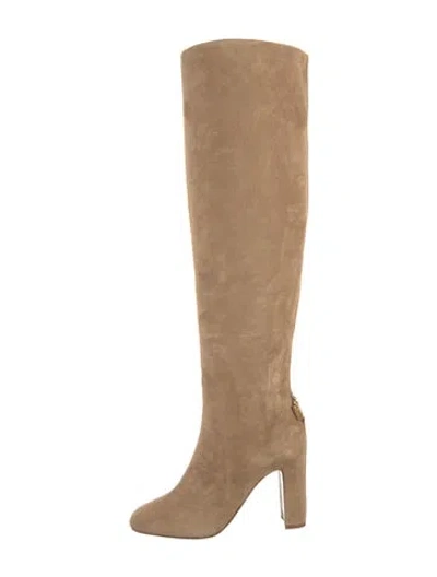 Pre-owned Dolce & Gabbana Suede Boots W/ Tags In Neutral