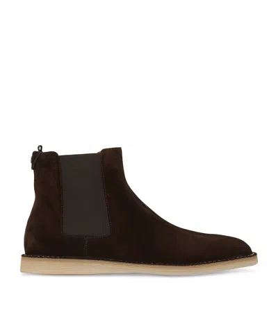 DOLCE & GABBANA SUEDE CHELSEA BOOTS