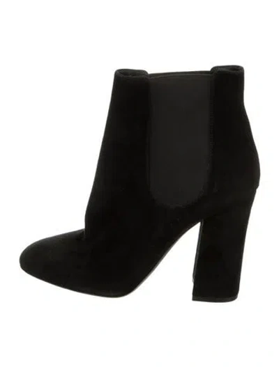 Pre-owned Dolce & Gabbana Suede Chelsea Boots In Black