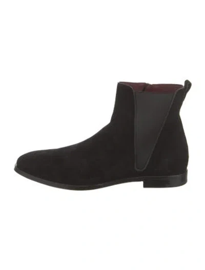 Pre-owned Dolce & Gabbana Suede Chelsea Boots In Black