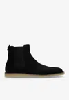 Dolce & Gabbana Suede Chelsea Boots In Black