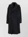 DOLCE & GABBANA SUEDE COAT WITH LONG SLEEVES AND SIDE POCKETS