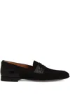 Dolce & Gabbana Men's Suede And Alligator Penny Loafers In Black