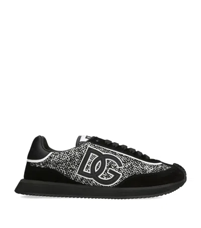 DOLCE & GABBANA SUEDE DG CUSHION SNEAKERS