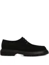 Dolce & Gabbana Polished Derby Shoes In Calf Leather In Black