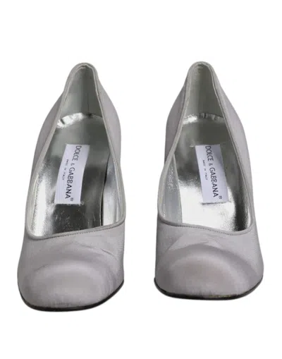 Dolce & Gabbana Suede Leather Heel In Gray