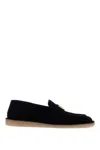 Dolce & Gabbana Dolce  Gabbana Logo Plaque Mocassins In Black