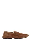 Dolce & Gabbana Dg Driver Suede Loafers In Brown